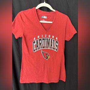 NFL Women's Red Team Apparel Shirt Women’s Small Arizona Cardinals V Neck